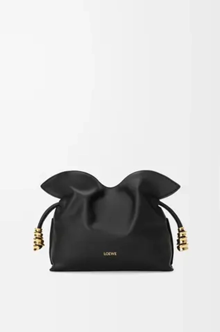 Loewe Мини-клатч Coil Flamenco из телячьей кожи наппа, черный