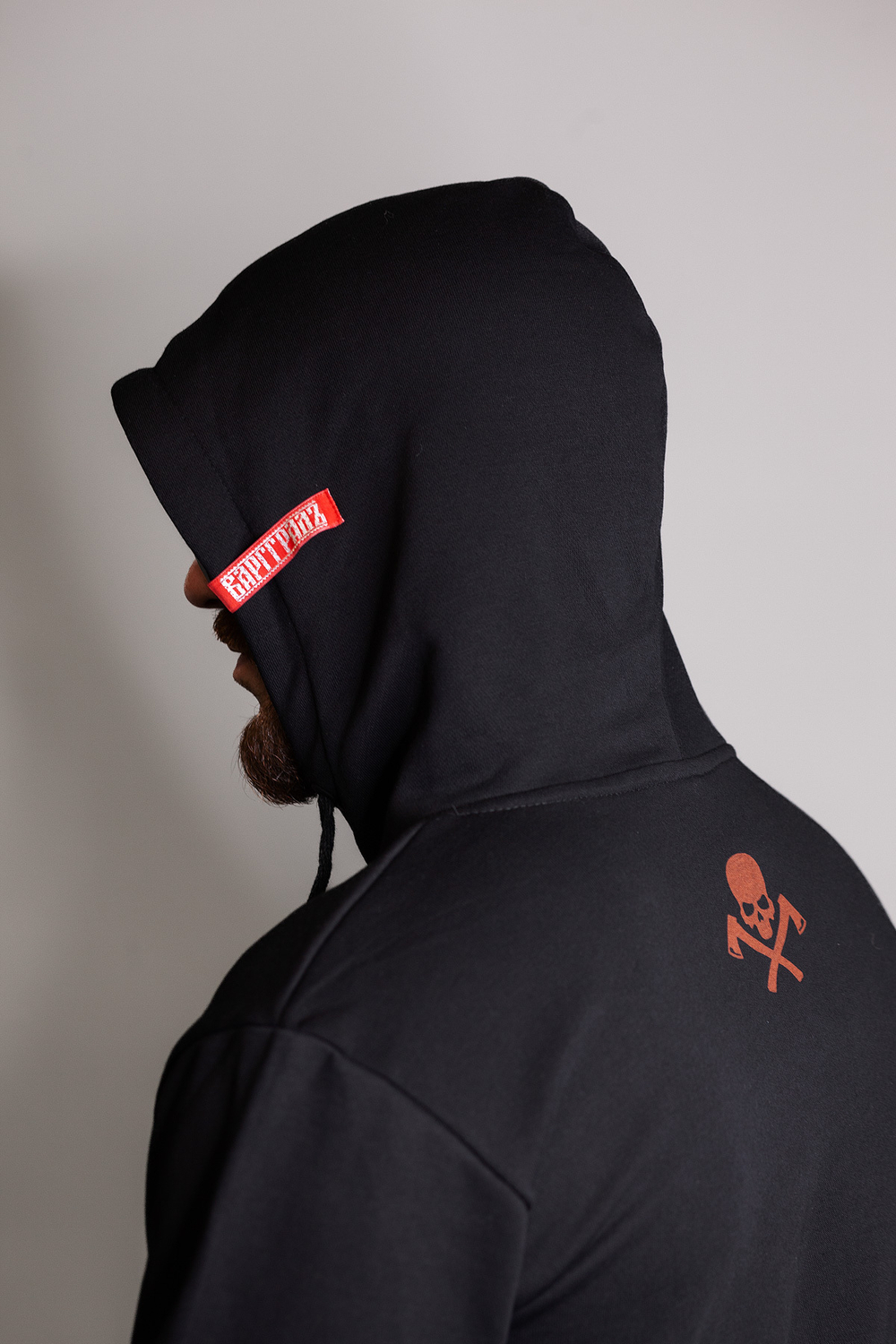 Худи Варгградъ мужской чёрный «Siberian hardcore» без начёса