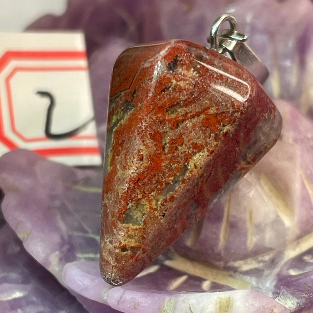 37252 Яшма красная Кулон Маятник 22мм