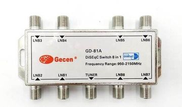 DiSEqC-переключатель 8x1 GD-81A GECEN, DiSEqC 1.1