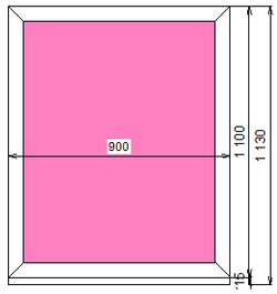 Пластиковое окно 1100 х 900 ТермА Эко