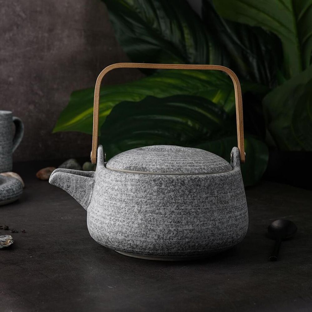 Чайник 690 мл d 15,6 см h10,3 см дерев. ручка Stone Untouched Taiga P.L. Proff Cuisine [1]