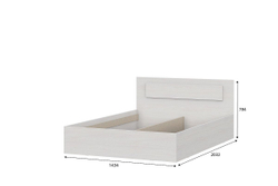 Спальный гарнитур МСП-1 (Дуб золотой/Камень темный) 1400