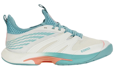 Женские теннисные кроссовки K-Swiss Speed Trac - blanc de blanc/nile blue/desert flower