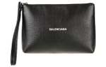 Balenciaga Logo Cash Pouch Black