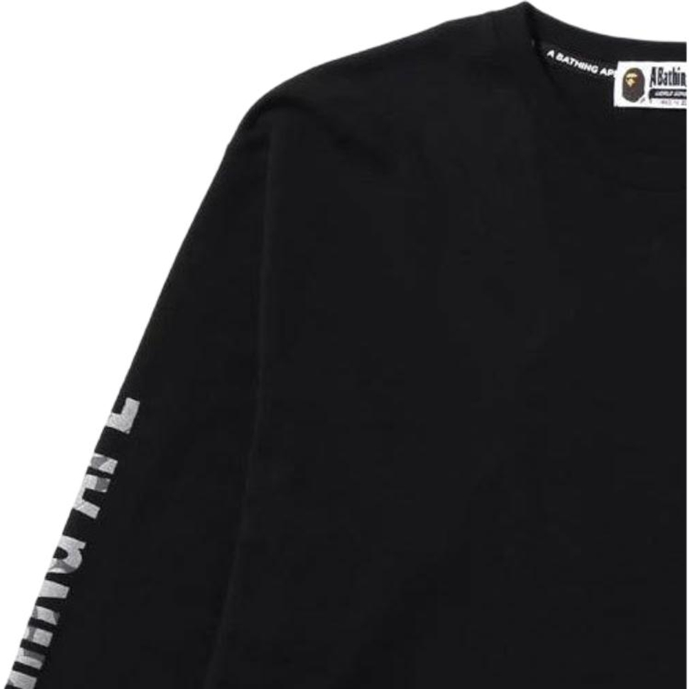 A Bathing Ape Reflective Solid Camo Ape Head Relaxed Fit Pocket L S Tee