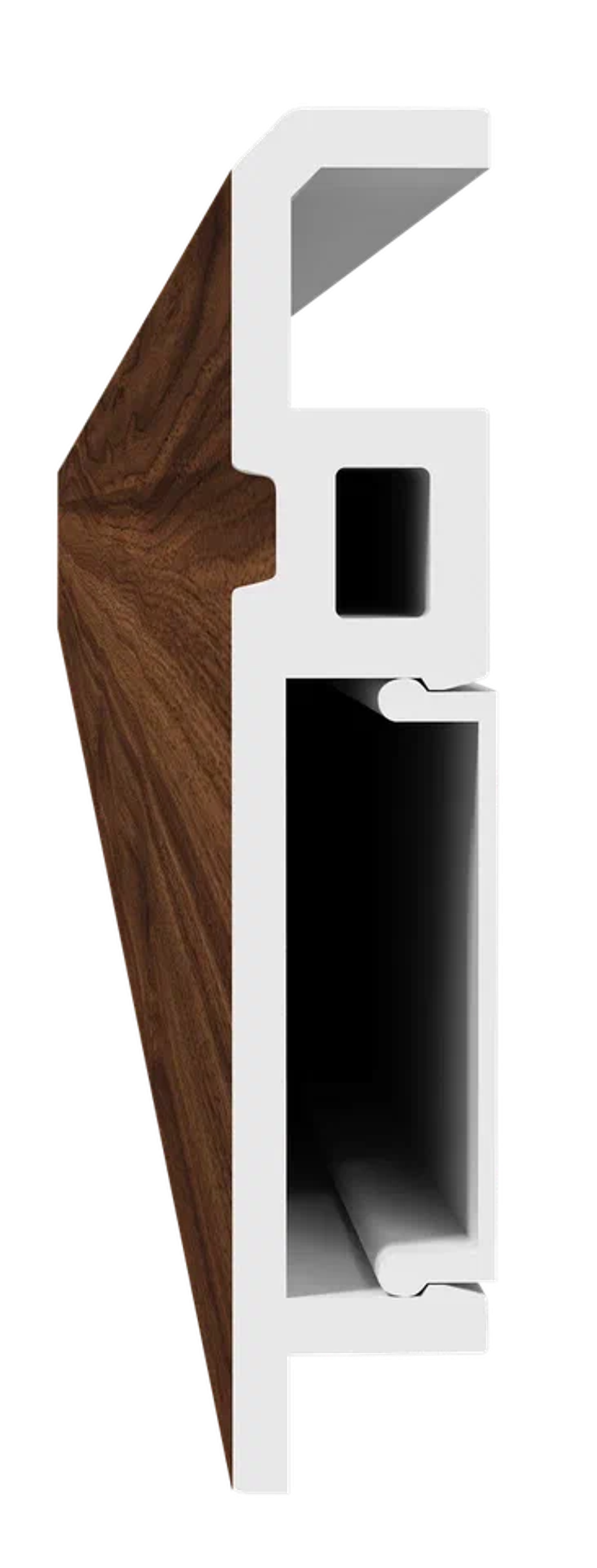 Напольный плинтус ПВХ Foresta Aviv Орех Пекан шоколад стронг FA 028 2000х70х13 мм