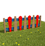 Забор уличный из экопластика Флажки, секция 1490х600 мм