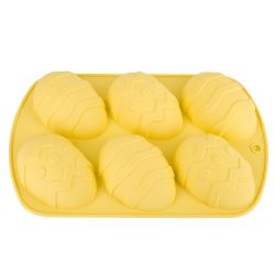 Форма силиконовая для выпечки 6 ячеек "Яйцо" 27*17,5*3,5см