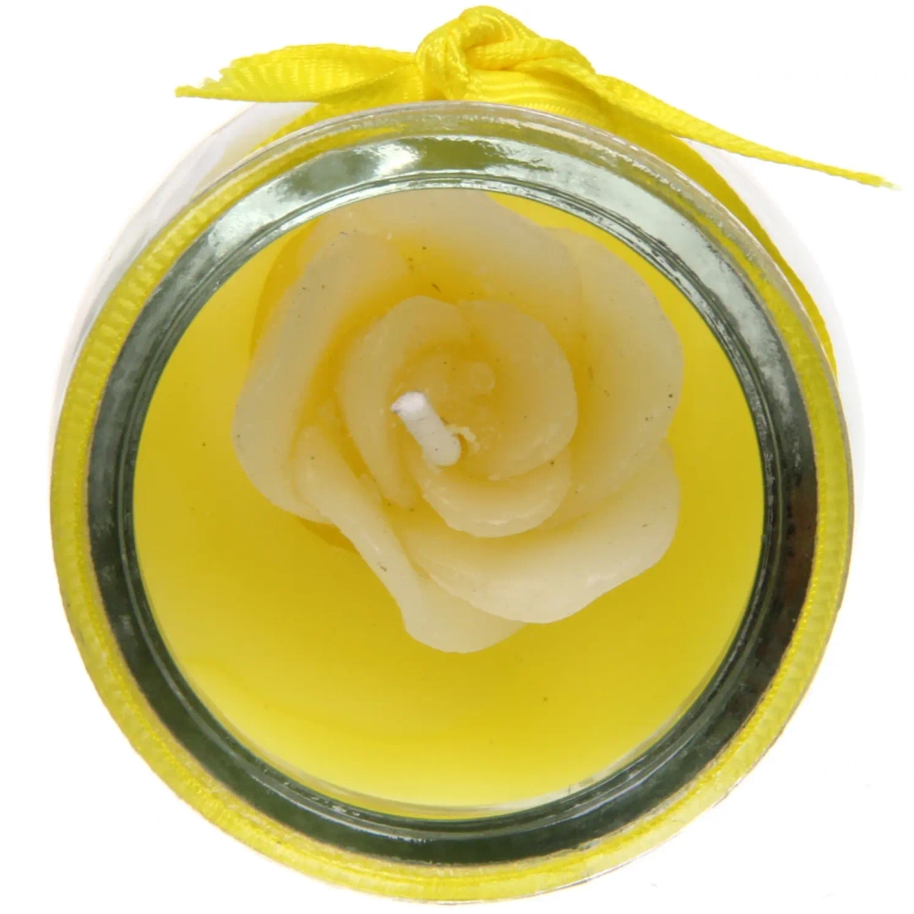 Свеча «Чудесная роза» 5*5,5 см, желтый
