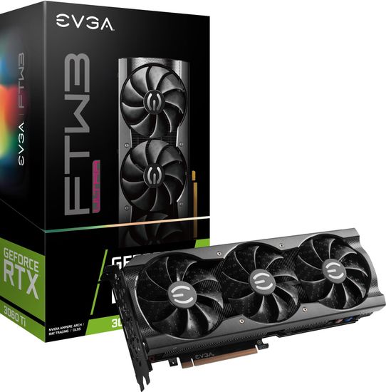 Видеокарта EVGA GeForce RTX 3060 Ti FTW3 Ultra Gaming LHR