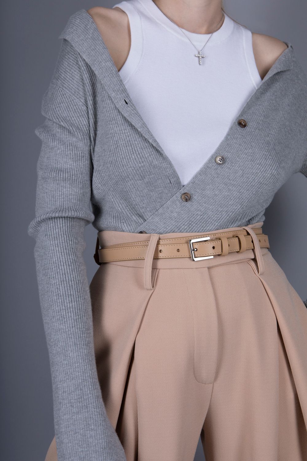 БАЗОВЫЙ ТОНКИЙ РЕМЕНЬ BEIGE