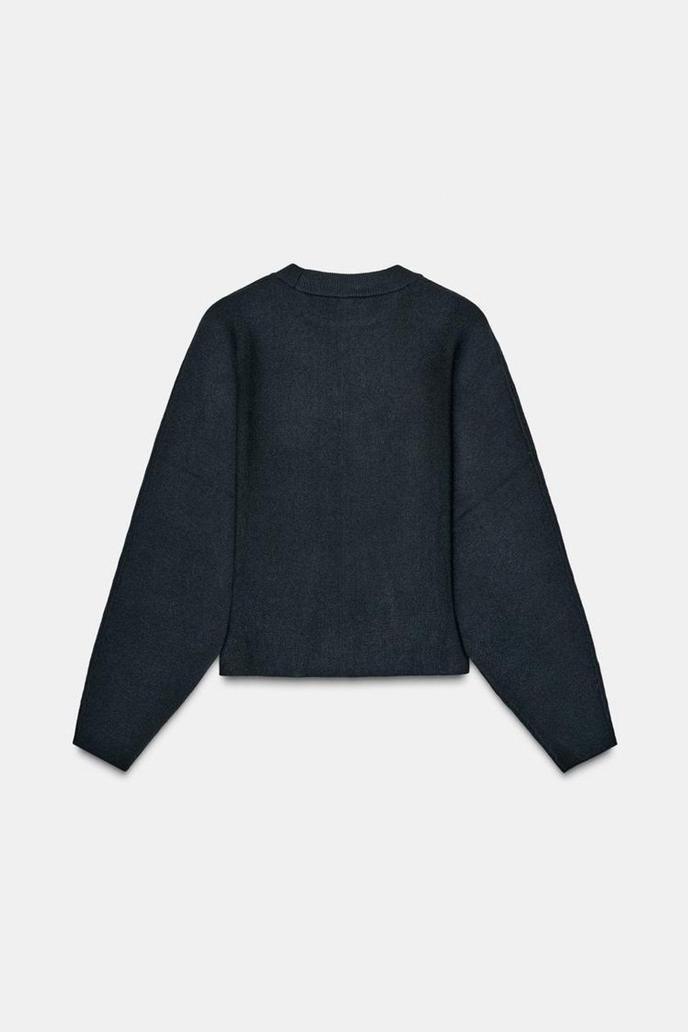 ZARA ОДНОТОННЫЙ СВИТЕР, НЕФТЯНОЙ