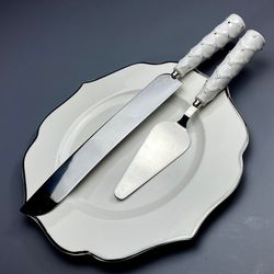 Lenardi 110120 Набор для торта лопатка и нож СЕВЕРНОЕ СИЯНИЕ в под. уп (х18)Керамика