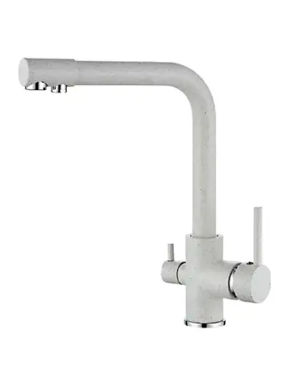 Смеситель для кухни с краном для фильтра L4055W-3 белый
