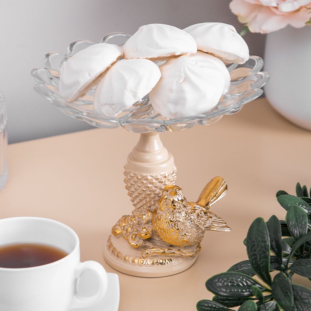 Фруктовница-конфетница Птичка Терра сонг Айвори