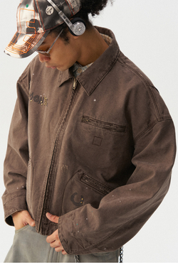 Куртка Nothomme Monterest Year of the Horse Limited Edition Vintage Washed Distressed Detroit Loose Fit Cropped Canvas Jacket