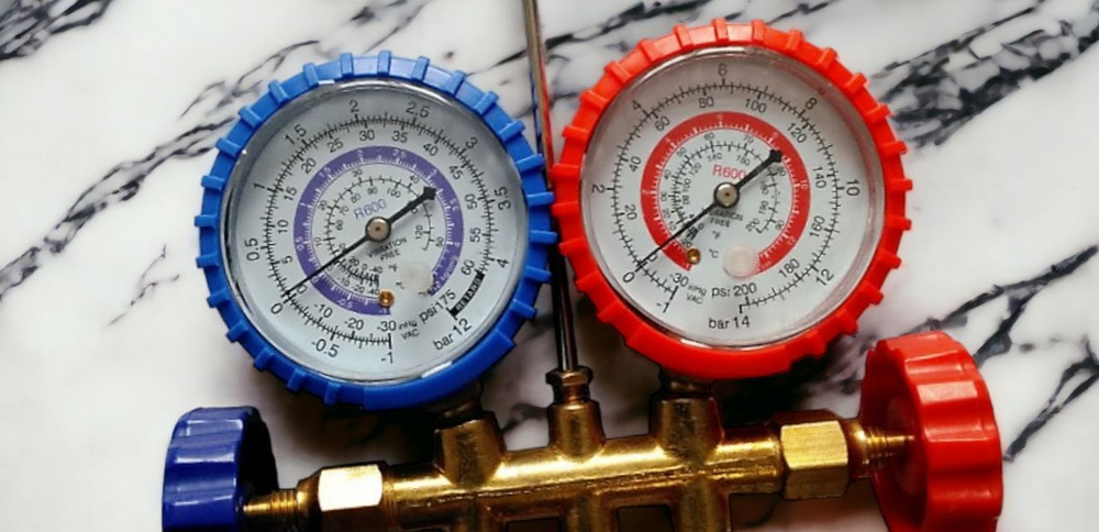 Коллектор манометрический CT-636GF (2 вент., с защитой, б/шл, R-12, R-22, R134, R404) 68мм