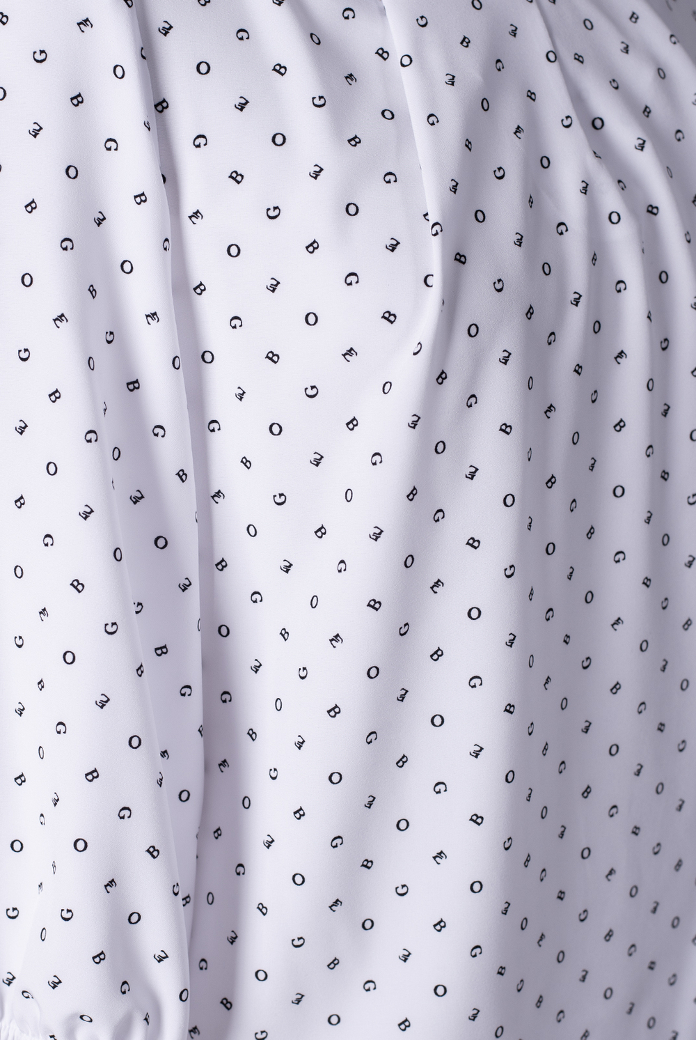 Блузка женская 3297ЛП, белый алфавит #176Беа093297ЛП