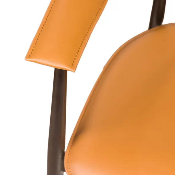 Стул с подлокотниками Rotti, кожа коричневый