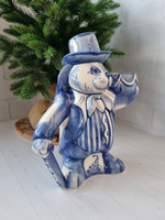 Кролик из Алисы фигурка гжель