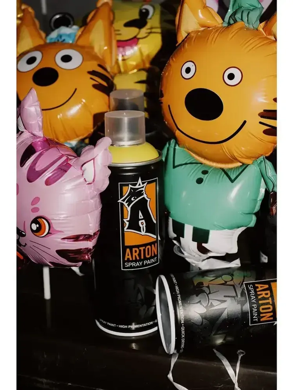 Аэрозольная краска Arton Fluor Line Флуоресцентный зелёный 520 мл