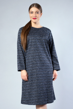 Платье женское 3861ЛП, черно-синий #225ЧС053861ЛП