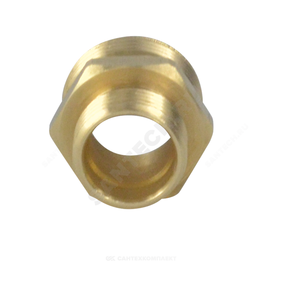 Ниппель латунь переходной Ду 20х15 (3/4"х1/2") НР ...
