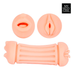 Двусторонний мастурбатор ротик и вагина Bior Toys My Sexy Girl SF-70265