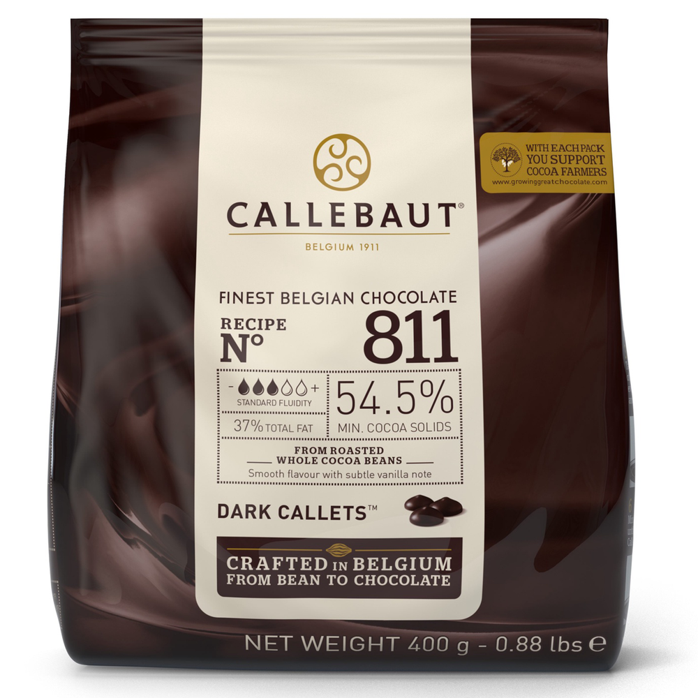 Шоколад Темный 54,5% Callebaut, 400 гр (оригинальная упаковка)