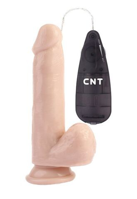 Телесный вибратор-реалистик 7.4 Stud Realistic Dildo - 19 см.