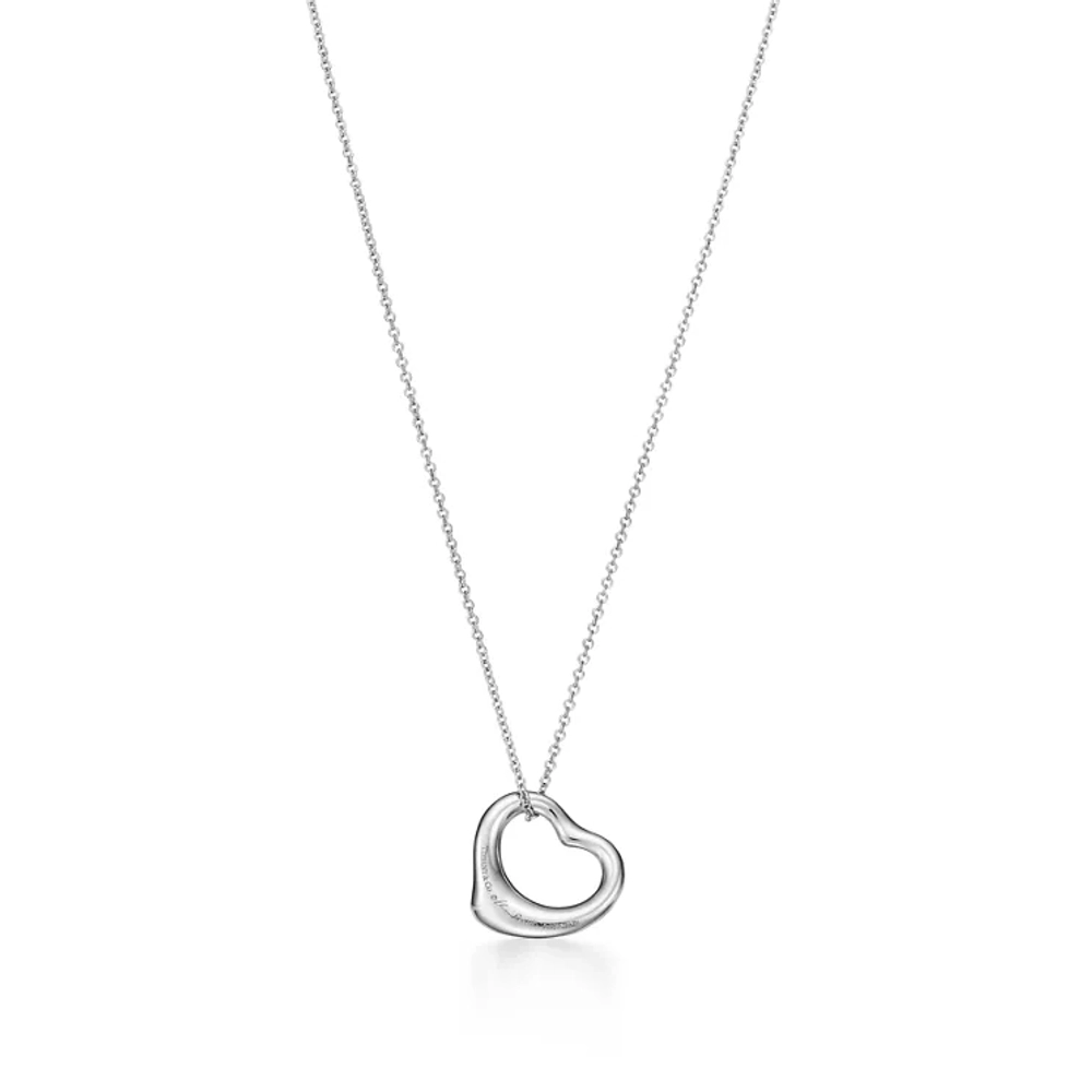 Подвеска из платины с синими сапфирами, Tiffany 💠Open heart 16mm