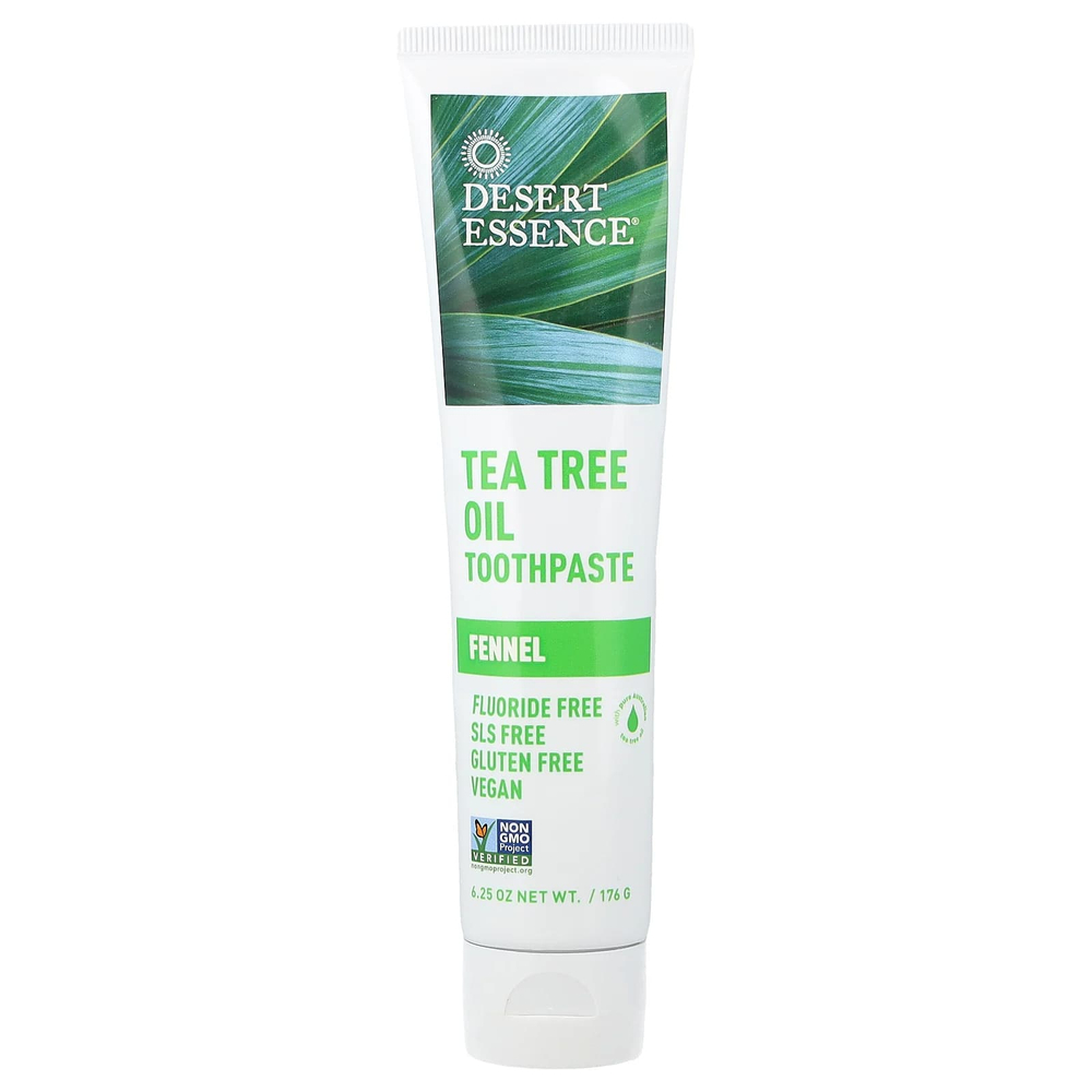 Desert Essence, Зубная паста с маслом чайного дерева и фенхелем, 6,25 унц. (176 г)