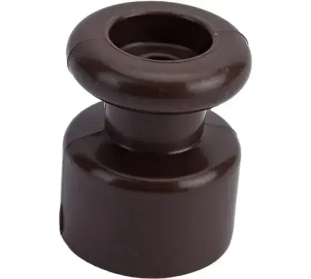 Изолятор для декоративного расположения витых проводов D 19,5 мм, H 24,5 мм "РЕТРО", 10шт, шоколад