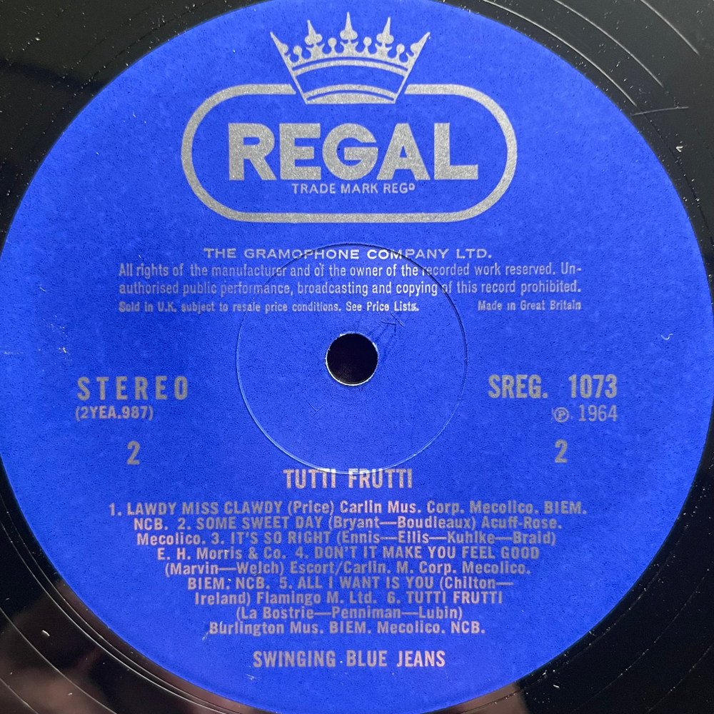 Swinging Blue Jeans ‎– Tutti Frutti (Англия 1967г.)