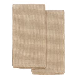 Набор из двух кухонных вафельных полотенец бежевого цвета из коллекции Essential, 50х70 см
