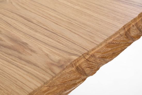 Стол Крафт-Т (дуб/нога светлый дуб с черной патиной/столешница светлый дуб б/т)