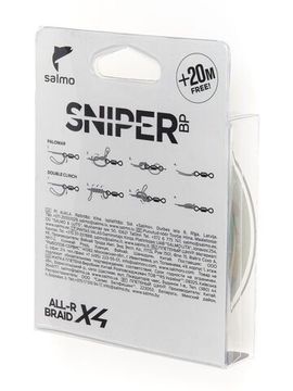 Леска плетёная Salmo Sniper BP ALL R BRAID х4 Grass Green 120 м, 0,11 мм