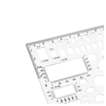 Линейка СТАММ офицерская, гибкая бесцветная, печатная шкала