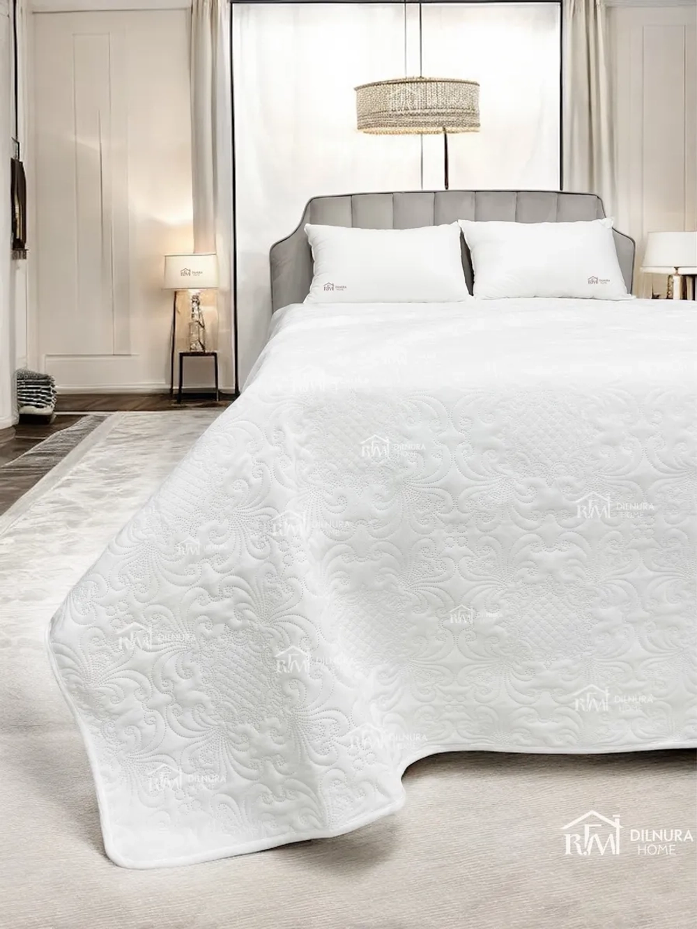 Покрывало 220х240 стеганое для кровати и дивана