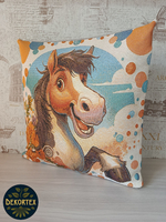 Декоративный гобеленовый чехол для интерьерной подушки Весельчак 38*38