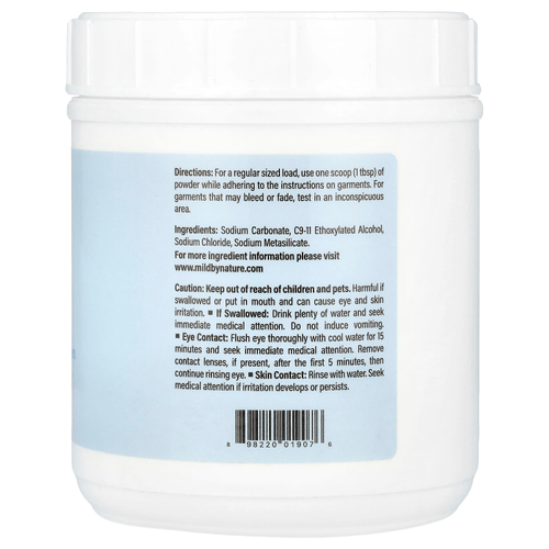Mild By Nature, сода для стирки, без ароматизаторов, 1,38 кг (3,04 фунта)