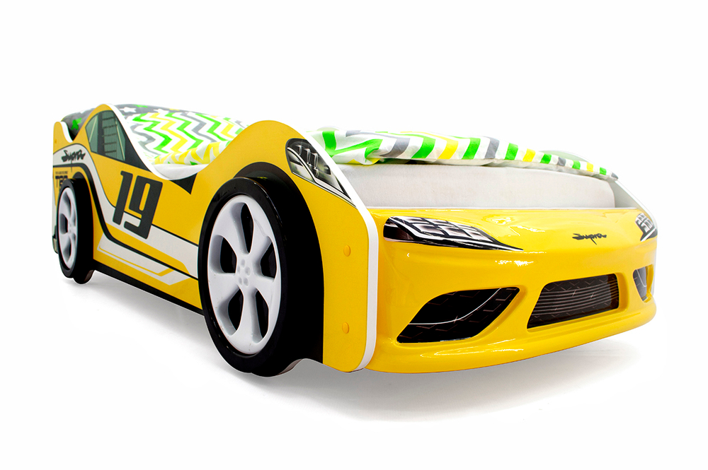 Кровать-машина Бельмарко Супра желтая