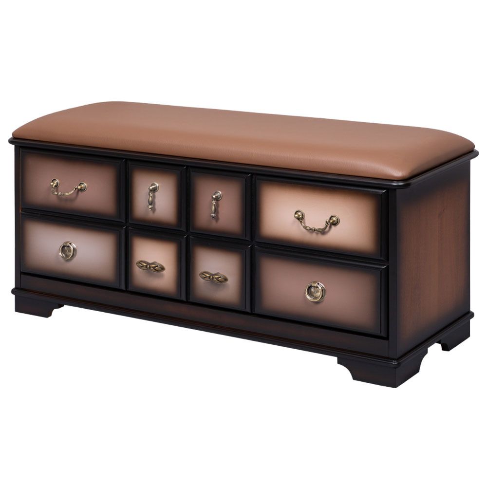 Банкетка Пандора с обувницей Орех Шоколад