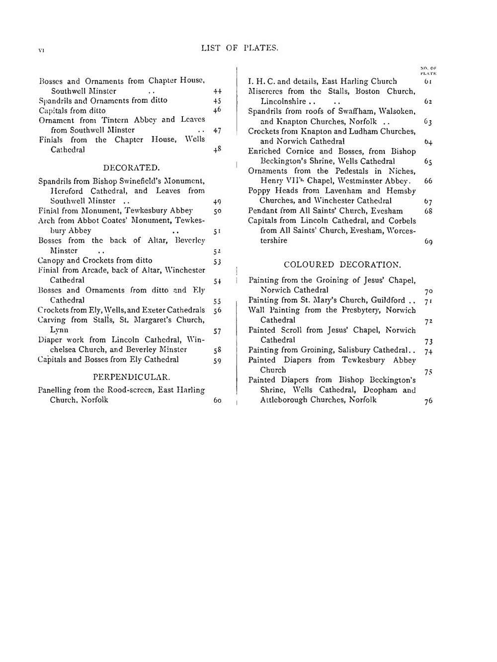 Examples of English medieval foliage and coloured decoration | James Kellaway Colling