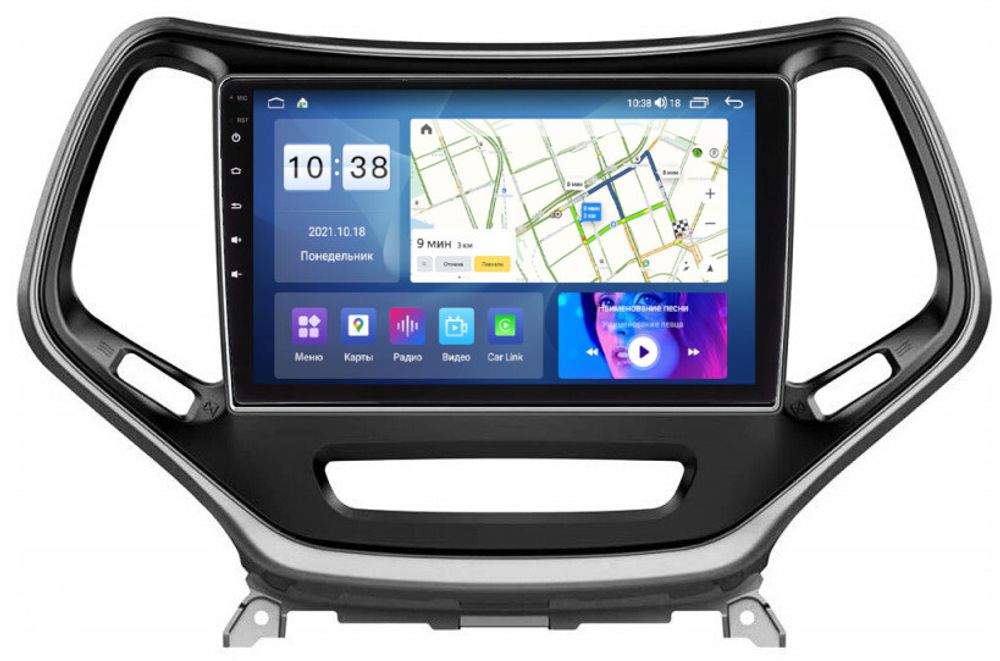 Магнитола для Jeep Cherokee 2014+ - Parafar PF999UHD на Android 13, QLED, ТОП процессор, 8Гб+128Гб, CarPlay, 4G SIM-слот