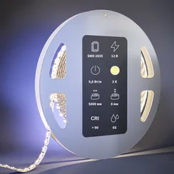 Светодиодная лента Ультра 12В 2835 9,6Вт/м 3000К 5м IP 65 201034 Led Strip 201034