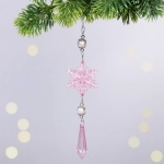 Подвеска «Ледяная сказка» 5,5*19 см, Розовый