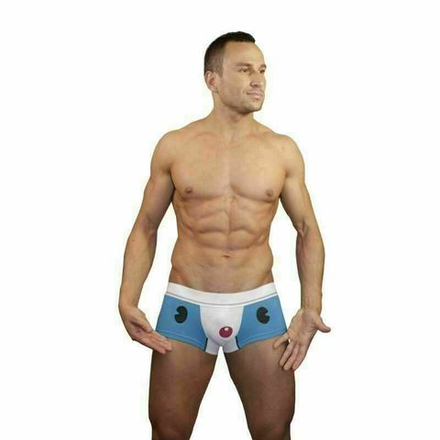 Мужские трусы хипсы с мультяшкой голубые Superbody Cartoon Bear Blue Boxer
