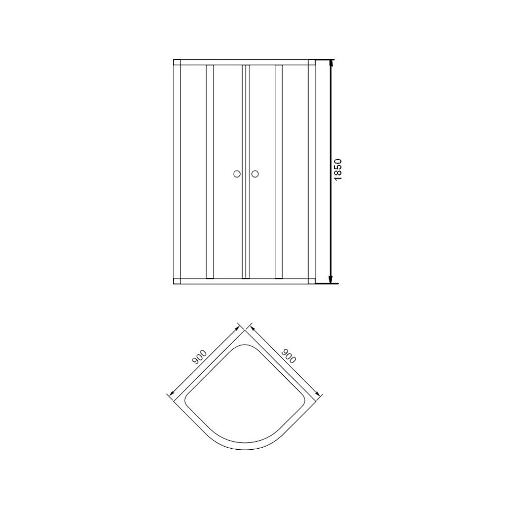 Душевой уголок с поддоном Aquanet AQ7 90x90, узорчатое стекло, профиль хром схема